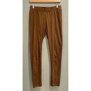 Soft Surroundings Faux Suede Pull‎ On Pants Camel Brown XS